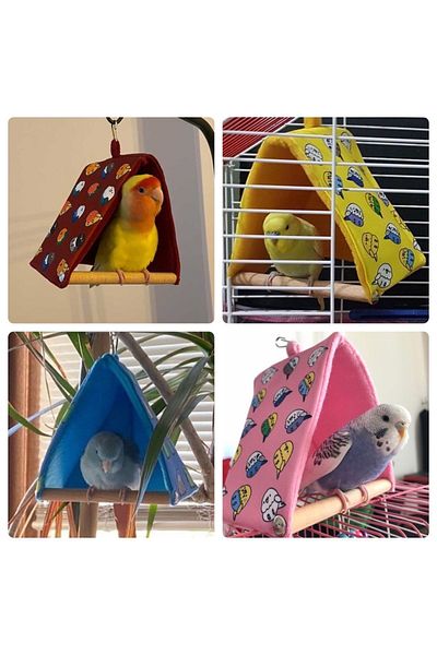 Kuşarkadaşım Budgie Blue Sleeping Swing Wind-Breaking Tent Swing