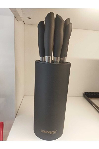 Kahramanlar SİLİNDİR 6 PRÇ BIÇAK BIÇAK SETİ BLACK