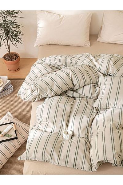 CAQQA Double Natural Cotton Duvet Cover Set - Without Sheets