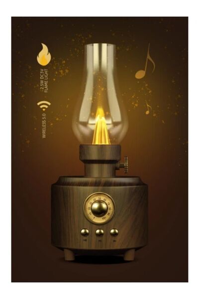 Smart SHINE Radyolu USB Aux Micro Girişli Otantik Gece Lambası Taşınabilir Shine Bluetooth Hoparlör