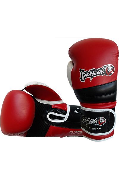 Dragondo Retro Attack Boxing - 10 Oz Gloves, Retro Shorts with Transparent Teethers, 3.5 Mt Bandage Set