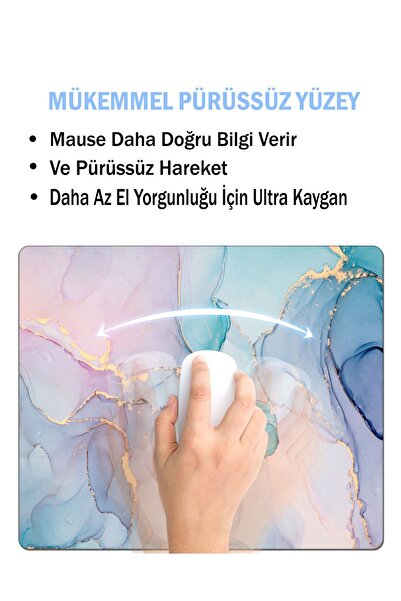 Genel Markalar Yeşil Mermer Desenli Su geçirmez Kaymaz Taban Mause Pad (fare) ve Bardak Altlığı Takım