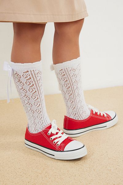 TRENDYOL SHOES Red Lace-Up Children's Unisex Kids Sneakers Takaw25Sn00018