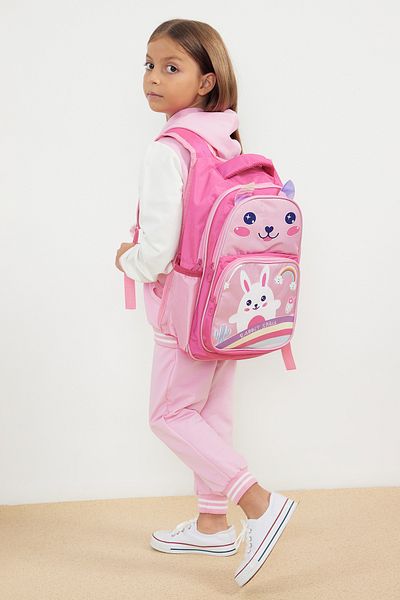 TRENDYOLKIDS Girl's Pink Embroidered Hooded Cardigan/Sweatpants Set - TKDAW25AU00026