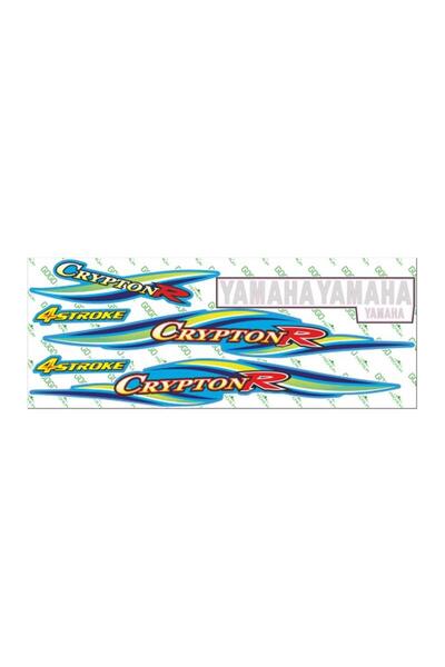 Yamaha Crypton 2005 - 2008 Uyumlu Mavi Sticker Set 002
