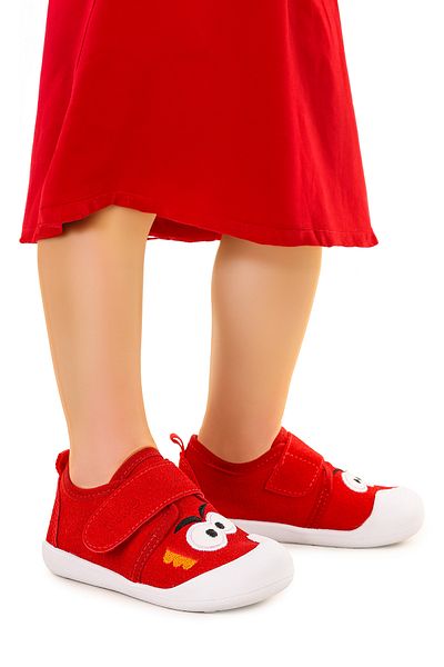 KARAMAZI Karamazı Kids Cookie - Baby Girl First Step Velcro Slippers