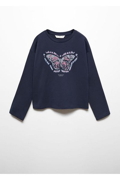 MANGO Kids Langärmliges gemustertes T-Shirt
