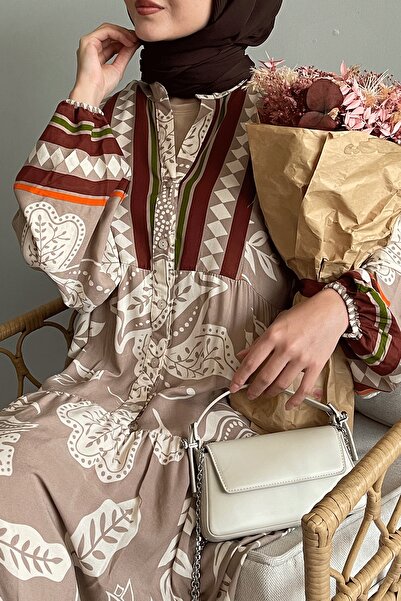 InStyle Colorful Viscose Dress - Casual Tile Mix