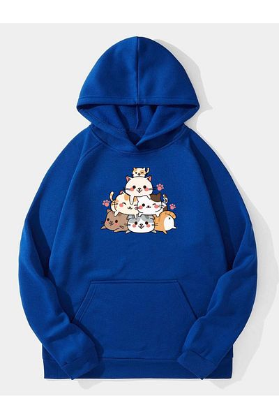 TKSTORE Cat Hooded Unisex Sweatshirt