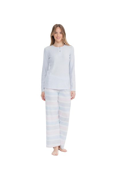 U.S. Polo Assn. U.S. Polo Assn. Set pijamale pentru femei cu plachetă gri Melange - 0SU.K2.P4.B1.7.A.T0.I.9DA6.N.24