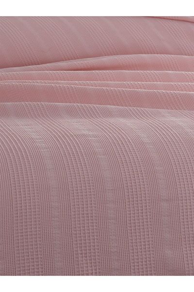 Sevim Double Waffle Pike 210X230Cm, 100% Cotton, Honeycomb Design, Powder