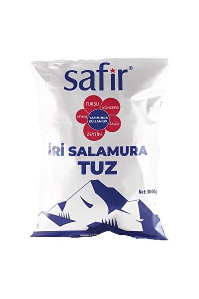 SAFİR Safir Iri Salamura Tuz 3000 G