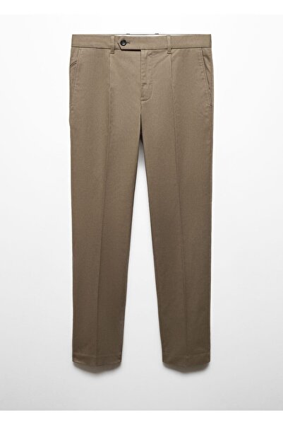 MANGO Man Pensli dar kesim pamuklu pantolon