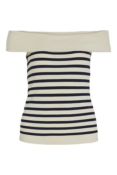 VILA Off-Shoulder Top Gestreiftes