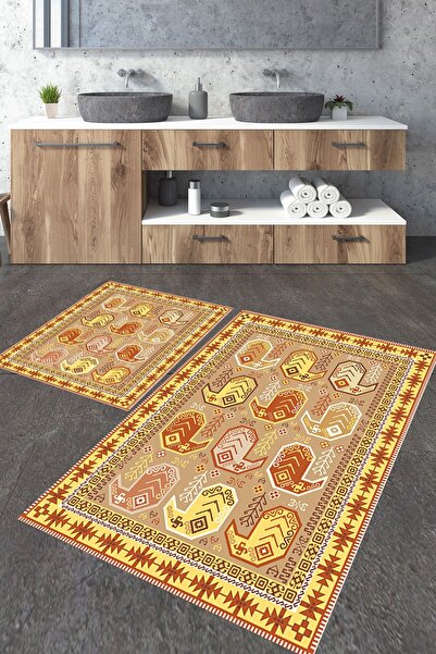 Homiko Σετ μπάνιου 2 τεμαχίων μεγάλου μεγέθους με 8 έθνικ σχέδια