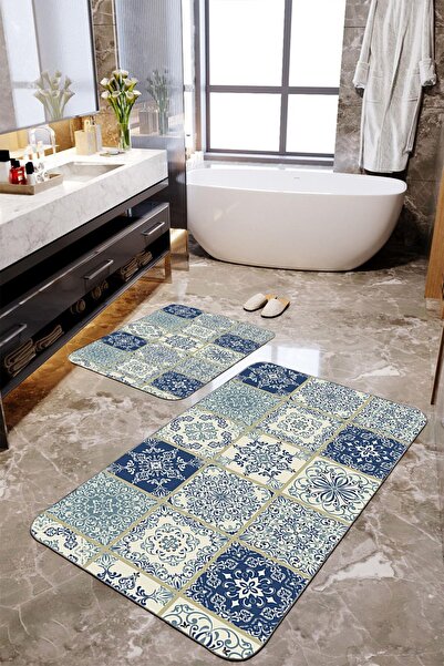 Homiko Σετ 2 μεγάλων ματιών μπάνιου με μοτίβο συνονθύλευμα