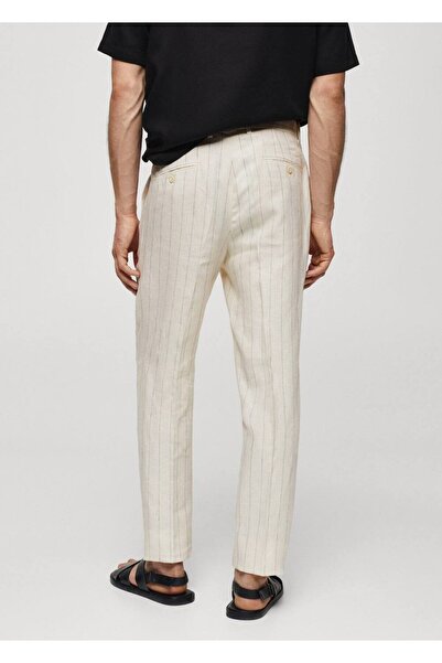 MANGO Man Pantaloni slim-fit cu dungi