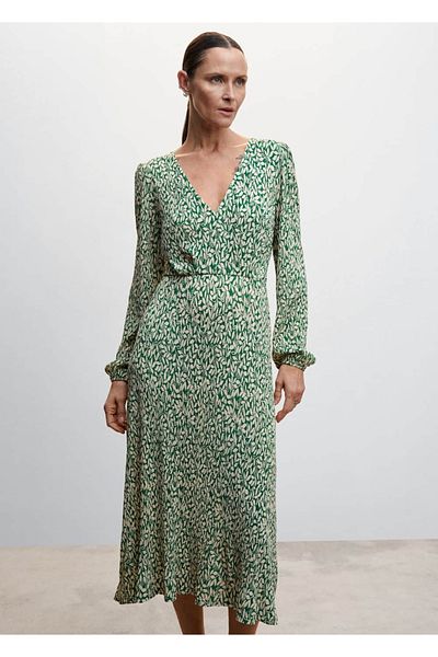 MANGO Woman Gemustertes Webkleid