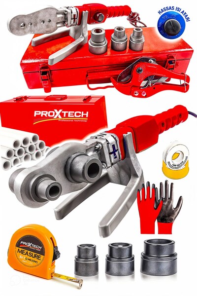 PROXTECH Yeni Nesil Premium Full Takım Kalite PPRC Metal Çanta Plastik Boru Kaynak PRC Mini Makina Seti