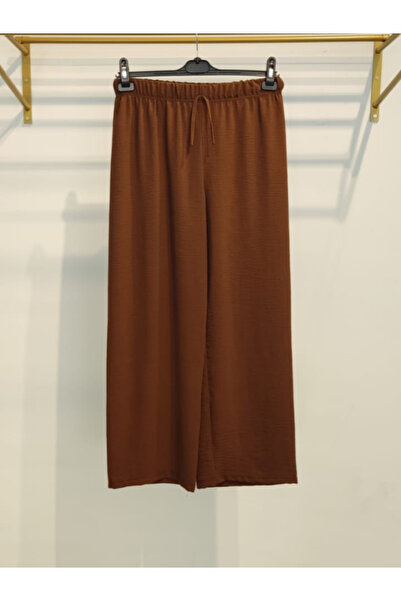 Miss Bella Large Size Women's Ayrobin Trousers with Wide Legs and Elastic Waist