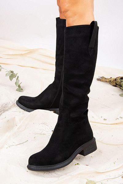 Fox Shoes Γυναικείες μαύρες μπότες J674272102