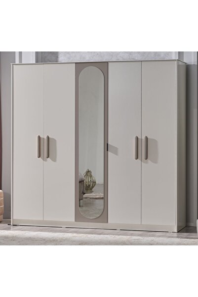 Tutku Yatak Beatto 5 Kapaklı Aynalı Gardrop 227 cm