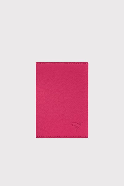 Garbalia fuchsia Unisex Genuine leather Passport Case - with Card Holder Compartment