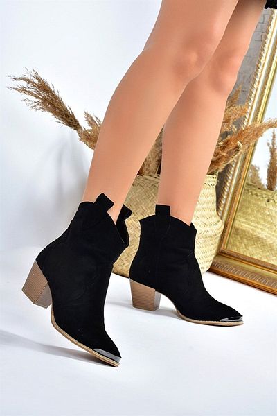 Fox Shoes Μαύρα Suede Γυναικείες Μπότες L404403002