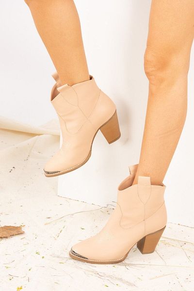 Fox Shoes Γυναικείες μπότες από συνθετικό δέρμα Tan J404030009