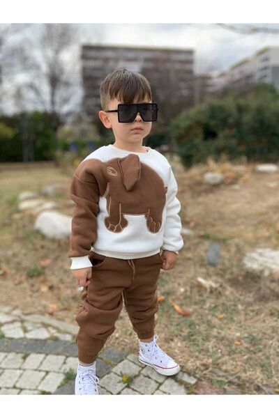 Eybabykids UNISEX CHILDREN'S 3-THREAD BOTTOM TOP TRACKSUIT SET MESH MODEL