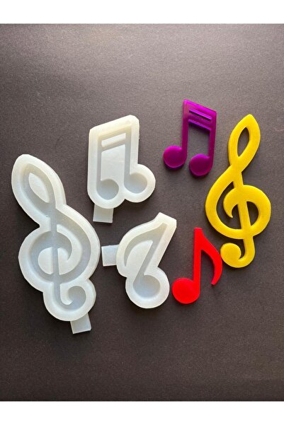 MoldsAndMore Epoksi Reçine Müzik Notaları Silikon Kalıp Seti
