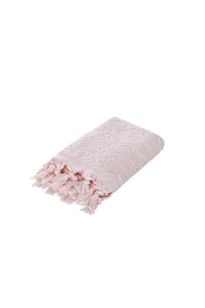 Sevim Prosop de mână cu franjuri autentic - Absorbție mare de apă - Culoare somon - 50x90 Cm