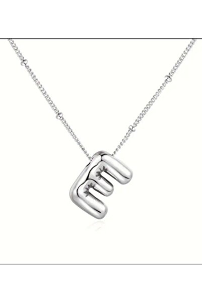 BİOFİSTORE 316l Çelik Balon E Harfli Kolye Kadın Ve Erkek Için