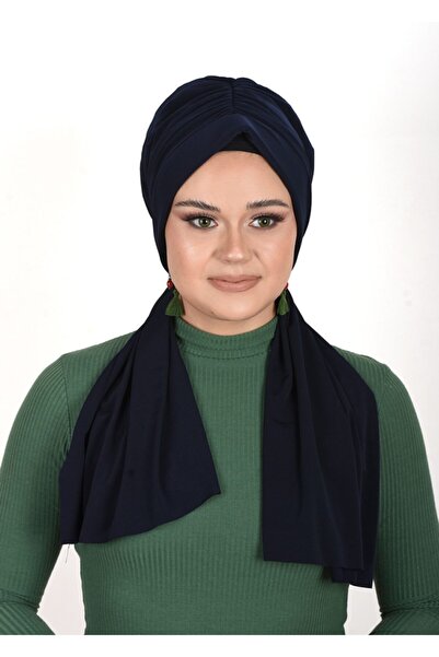 OykumBone Темно-синій рівний хустку з гумовим краєм з пісочного тканини