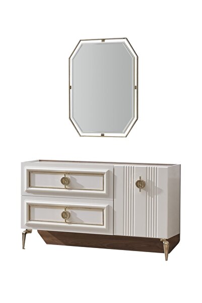 Tutku Yatak Handel 2 Çekmeceli Tek Kapaklı Aynalı Modern Şifonyer / Makyaj Masası