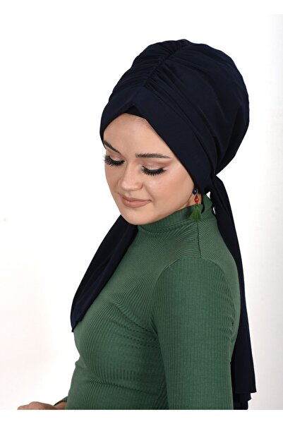 OykumBone Темно-синій рівний хустку з гумовим краєм з пісочного тканини