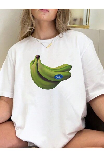 Jose Clothing Tricou oversize din bumbac organic imprimat