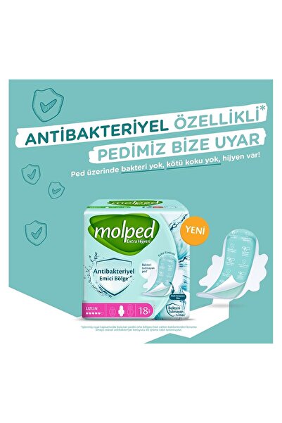 Molped Extra Hijyenik Ped (Gece + Uzun + Normal) x 6 Paket