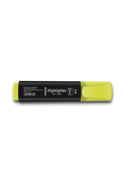 Mas Yellow Highlighter Bion Pen 10 Pack - 9180