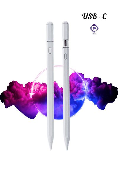 Fuchsia 2024 متوافق مع iPad 11 بوصة Air الجيل السادس - USB-C Palm، قلم بلوتوث مع إمالة حمراء