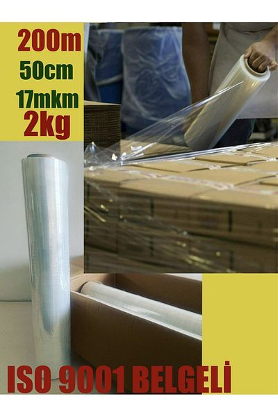 DÜNYAPACK Stretch Industrial-type stretch 200 m winding 2 kylo net 500 grams of masura