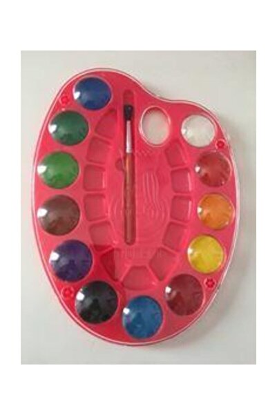 Monami Sulu Boya Seti 12 Renk Fırçalı Paletli