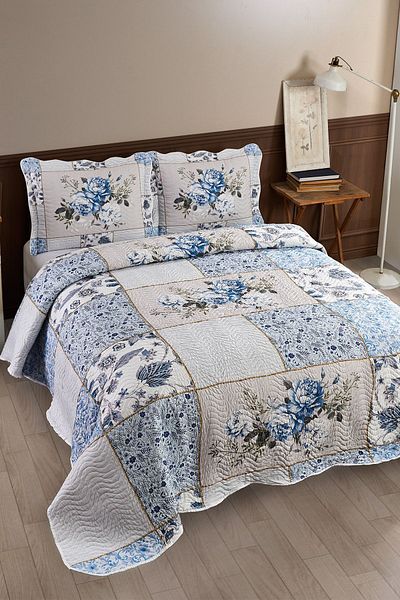 Örtüm Καπιτονέ διπλό Elina Blue