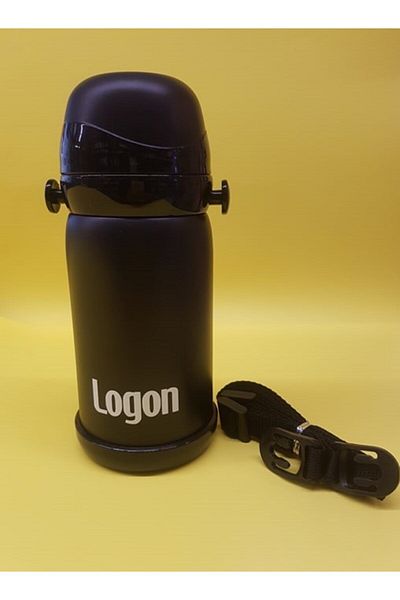 Logon ترمس قارورة ستيل - 600 مل أسود