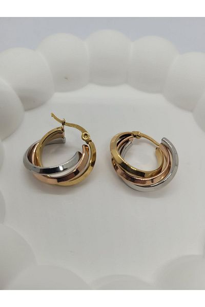 stainles steel Steel Multicolor Spiral Hoop Earrings