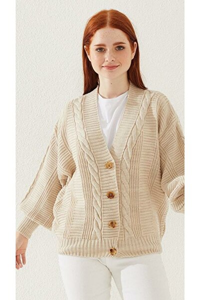 Mrt Cardigan cu mânecă cu balon cu patru nasturi