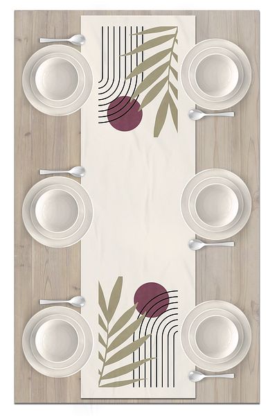Bertille Home Σειρά 140x40 cm Ψηφιακή τυπωμένη μινιμαλιστική δρομέας