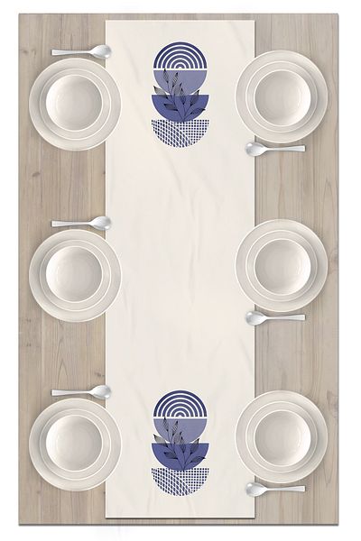Bertille Home Series 140x40 Cm Digital Printed Minimalist Runner