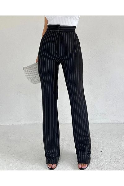 Moda Krash Striped scuba pants