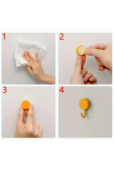 Generic Brand 2 Pieces - Colorful, Easy-To-Install, No-Drill Wall Hangers - Strong Adhesive, No Traces Left